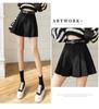 Women's High Waist Corduroy A-line Pleated Culottes Winter Shorts 2024