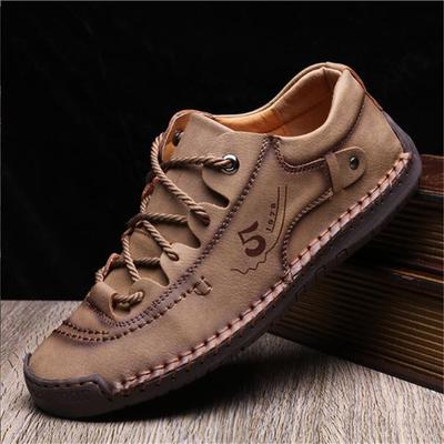 Handmade Leather Mens Shoes Comfortable Casual Walking Sneakers Men Loafers Hot Sale Vacation Driving Shoes Big Size 38-48