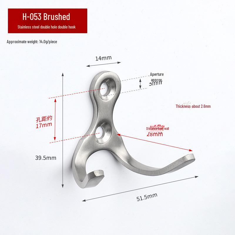 Stainless Steel Mini Single Clothes Hook for Wall