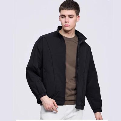 FENGMAO Men's Stand-Collar Wrinkle-Resistant Casual Jacket