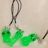 1-30pcs 2026 New Luminous Alien Mobile Phone Lanyard Backpack Keychains Pendants Cute and Glowing Creative Small Pendant