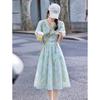 Elegant Fairy Style V-Neck Floral Summer Maxi Dress