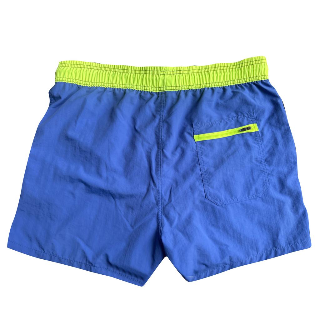 Men's Beachwear, Surfing Pants, Back Pocket Zipper, Solid Color, 3-pants, Quick Drying, Waterproof, Swimming Trunks