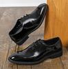 Classic Shiny Patent Leather Men Oxfords Pointed Toe Lace Up Formal Dress Derby Shoes Business Wedding Office Daily Man Footwear
