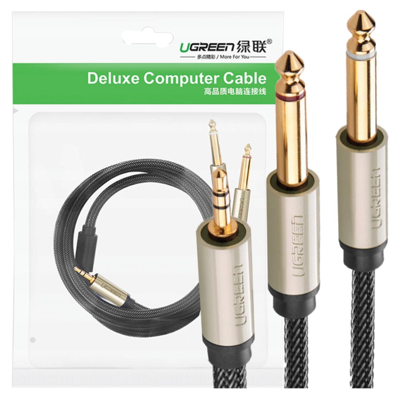 Ugreen Av126 Cable Trs 3.5 Mm To 2X Ts - 1M (Gray)