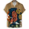 Modern Girls Pattern Print Men's Shirts Hawaii Short Sleeve Top Fashion Streetwear Casual Outdoor Men's and Women's Clothing Blouse