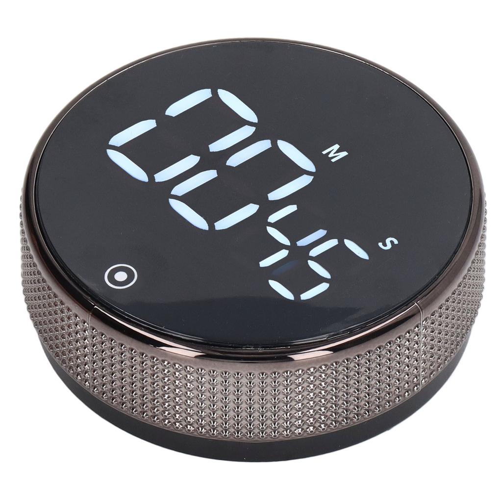 Kitchen Timer Rotating Silent Magnetic Suction Kids Study Timer LED Countdown Timer Black