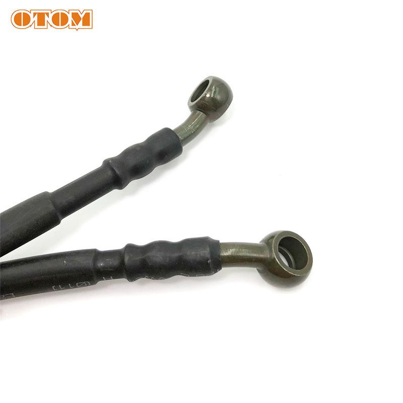 OTOM Motorcycle Front Brake Oil Hose For HONDA CRF YAMAHA Brake Line Cable Tube Motorbike Stainless Steel Braided Pipeline 132cm