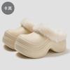 2025 New Cotton Slipper Bag Heel Winter Simple Outer Wear Thick-soled Non-slip Plush Warm Cotton Shoes