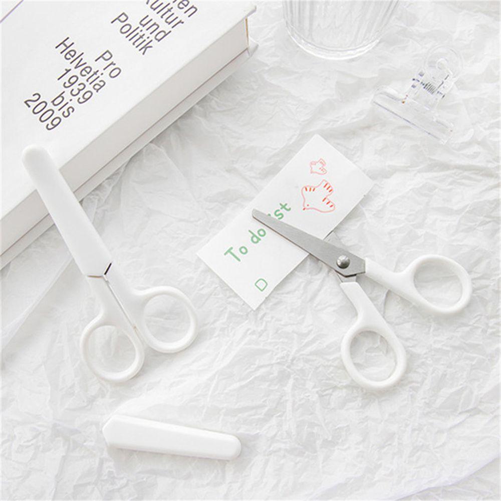 Student Mini for Paper Stainless Steel White Tiny Scissors Office Scissor White Color Scissor