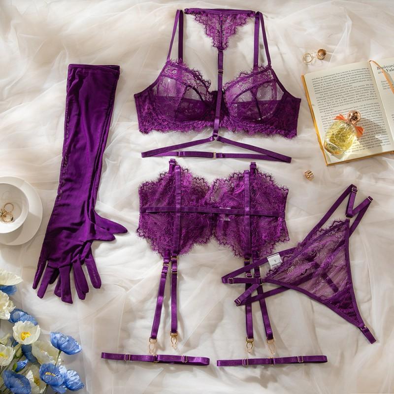 Womens Lace Push Up Bra Set Sexy Lingerie Party Multiple Colors S-XXL