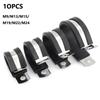High Performance 10pcs Rubber Lined Hose Clamps Made of Stainless Steel