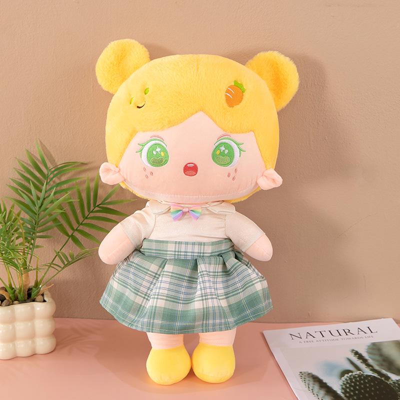 

Customizable Cotton Plush Girl Doll - Perfect Gift for Couples and Friends 30cm 0.22kg жовтий