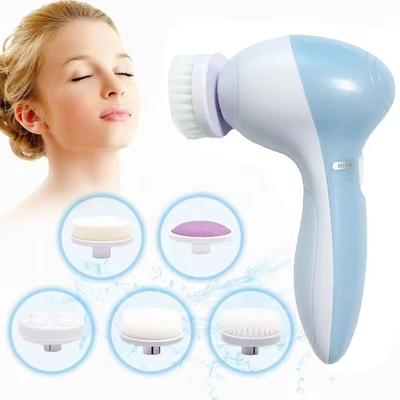 Electric 5 IN 1 Electric Facial Cleaner Brush Wash Machine Spa Skin Care Massage Blackhead Cleaning Facial Cleanser Tools