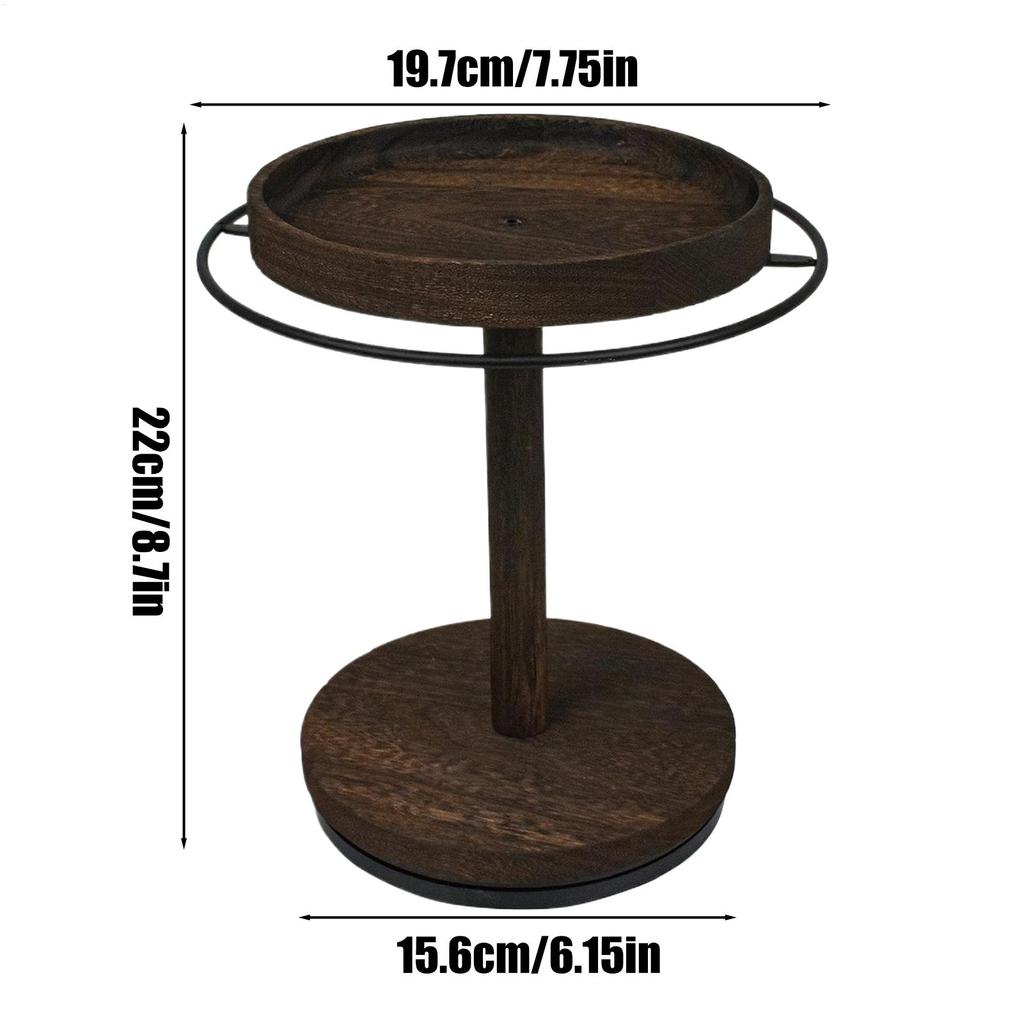 Sunglass Organizer 360 Degree Rotating Sunglasses Stand With Tray And Base Wooden Eyeglass Display Rack For Key Jewelry Necklace
