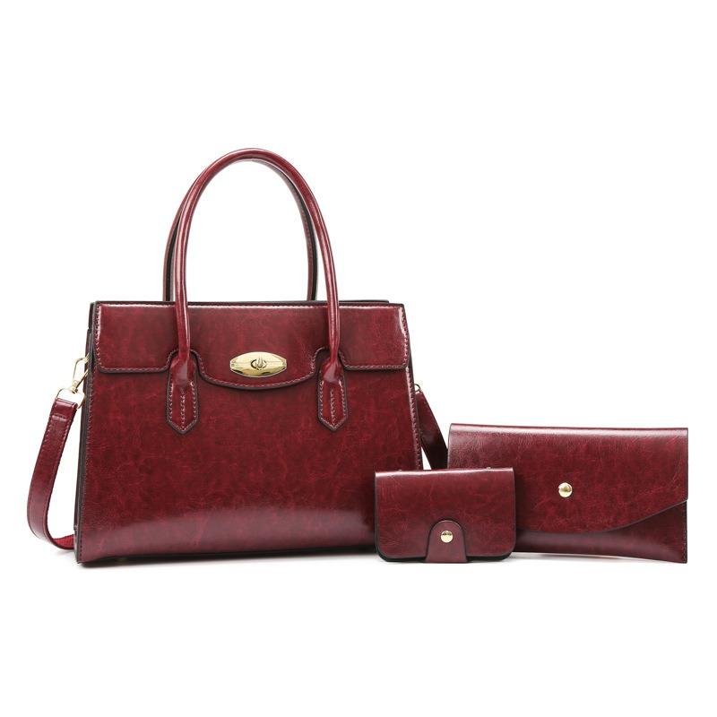 New Retro Large-capacity Women's Commuting Simple Portable Shoulder Messenger Bag Fashionable Child and Mother Bag