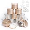 5Pcs Luxury Candle Jars with Lid Bulk Round Candle Container Tins Empty Storage Box for DIY Salves Skin Care Beauty Samples