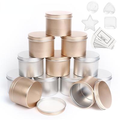 5 buc. Borcane de lumânări de lux cu capac Cutii de recipiente rotunde pentru lumânări în vrac Cutie de depozitare goală pentru ungive DIY Probele de frumusețe pentru îngrijirea pielii