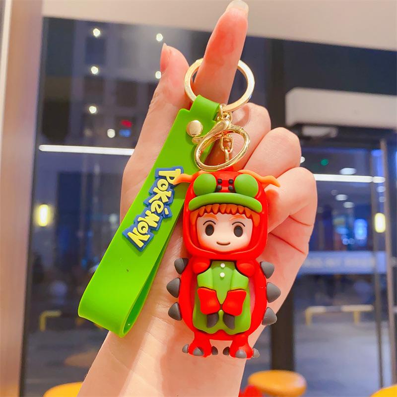 Creative Cartoon Animation Digital Baby Drag Boys and Girls Keychain Bag Pendant Car Keychain Gift