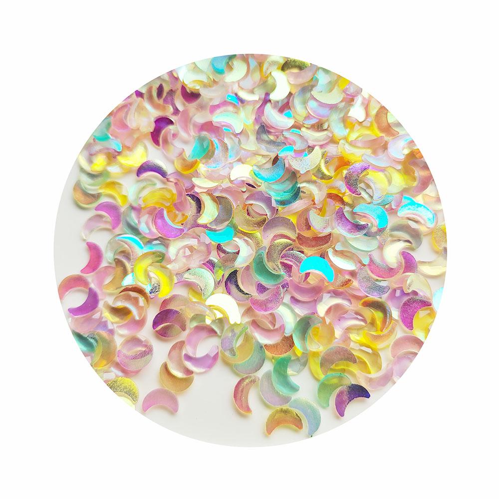 2024 New DIY Stickers Glitter Moon Resin Kawaii Cabochons Nail Art Decoration Slime Fillings Handmade Crafts