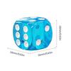 Pack of 10 Assorted Color Rounded Corner 16mm Dices Cube with Number Dots for Kids Acrylic 6 Sided Educational Dices Set