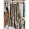 White skirt women's summer new high waist and thin a word medium and long spring and autumn fluffy group ballet cake skirt