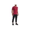 Under Armour Solid Color Large Logo Letter Round Neck Training Sports T-Shirt Men Tops Pink 1371264-664