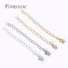 18K Gold Plated Brass Metal Extension Chains Bracelet Necklace Extend Tail Chains Connectors DIY Jewelry Making Findings