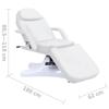 VidaXL Massage Table White 180x62x(86,5-118) Cm