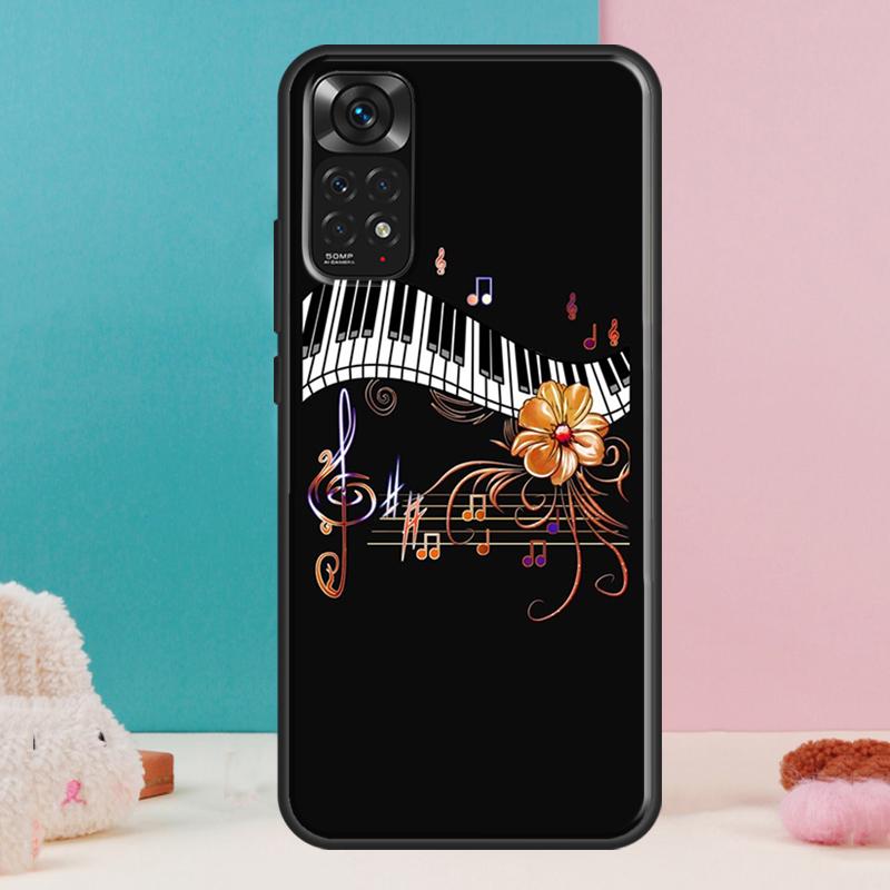 Piano Keys Musical Case For Xiaomi Redmi Note 12 11 10 9 8 Pro 9S 10S 11S 12S Redmi 12C 9A 9C 10A 10C Coque