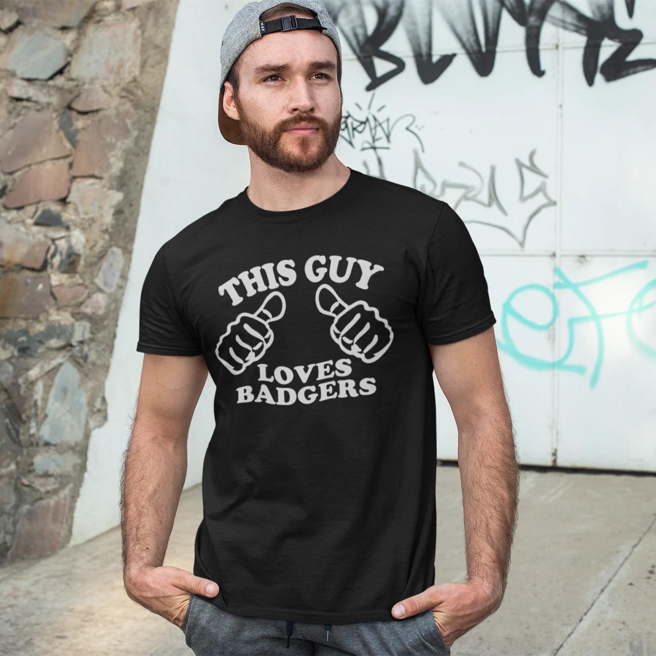 This Guy Loves Badgers T-Shirt - British wildlife fox countryside squirrel funny 3XL
