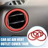 Set of 4 AC Air Vent Outlet Cover Ring Trim for Toyota Tundra 2014- Red