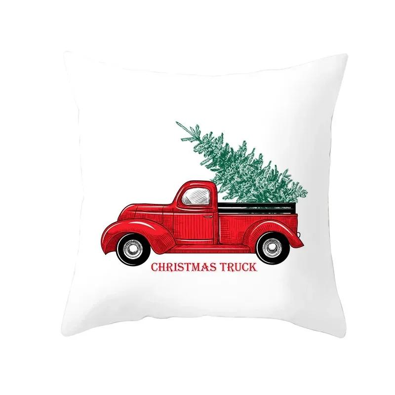 Christmas Decoration Cushion Watercolour Tree Snowman Red Pink Throw Pillow Home Decor Decor Pillowcase
