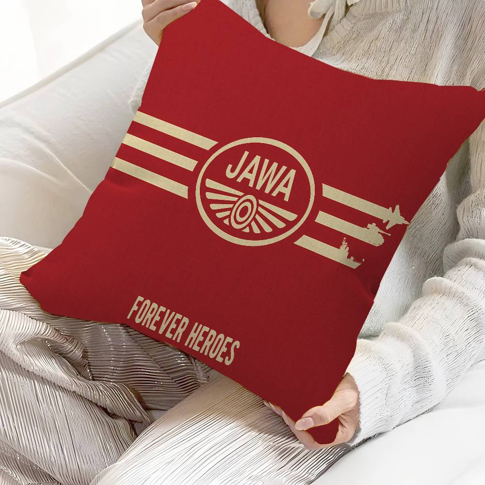 J-Jawas motorcycle logo printed Pillow Cover for Bedroom Room and Living Room Sofa Decorative Cushion Cover