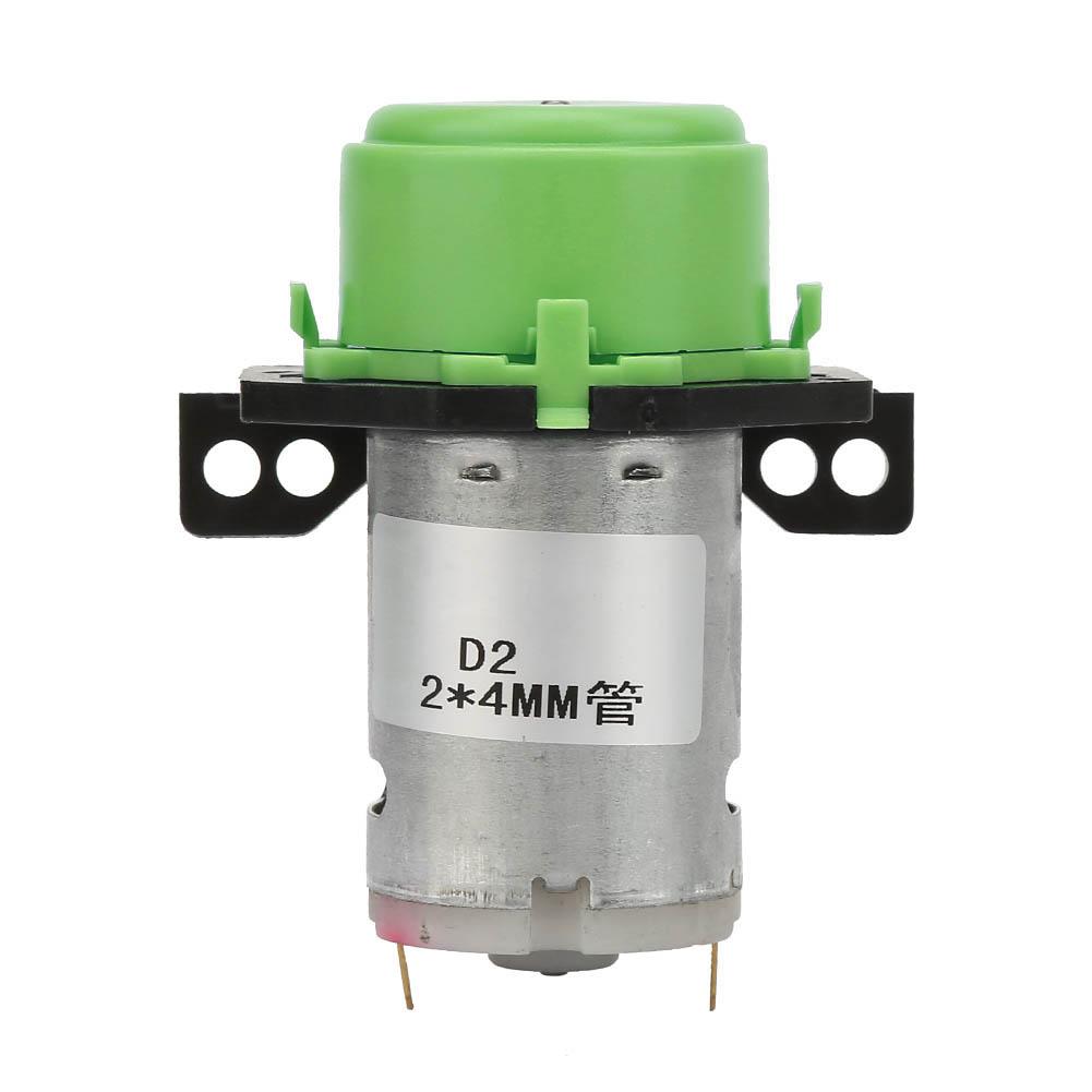 DC6V Micro Water Liquid Peristaltic Pump For Aquarium Lab Analytical 2*4mm(Green)