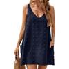 Women's Casual Summer Small Suspender Beach Cover Shirt V-neck Loose Vest Pocket