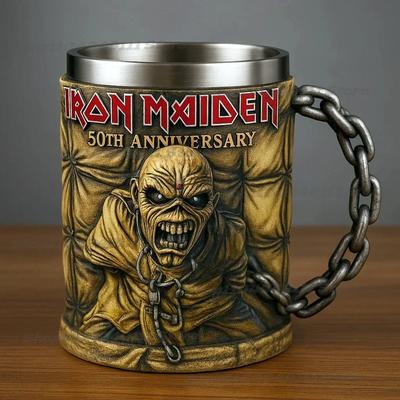2025 New For Iron Maiden 50th Anniversary Iron Maiden Coffee Cup Stainless Steel Mark Cup Decoration
