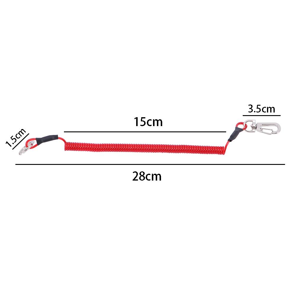 Fishing Accessories Secure Buckle Lock Tackle Spring Rope Keychain Lanyard Fishing String