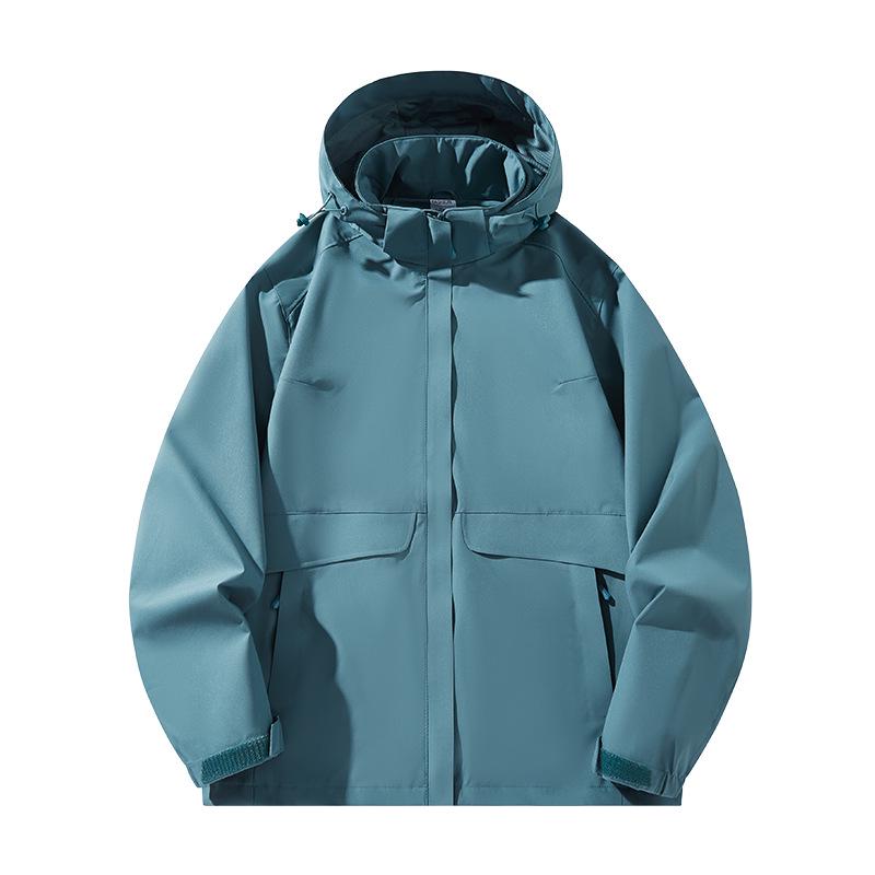 Waterproof Windproof Hooded Jacket for Couples - Breathable & Lightweight for Spring/Autumn Outdoor Activities