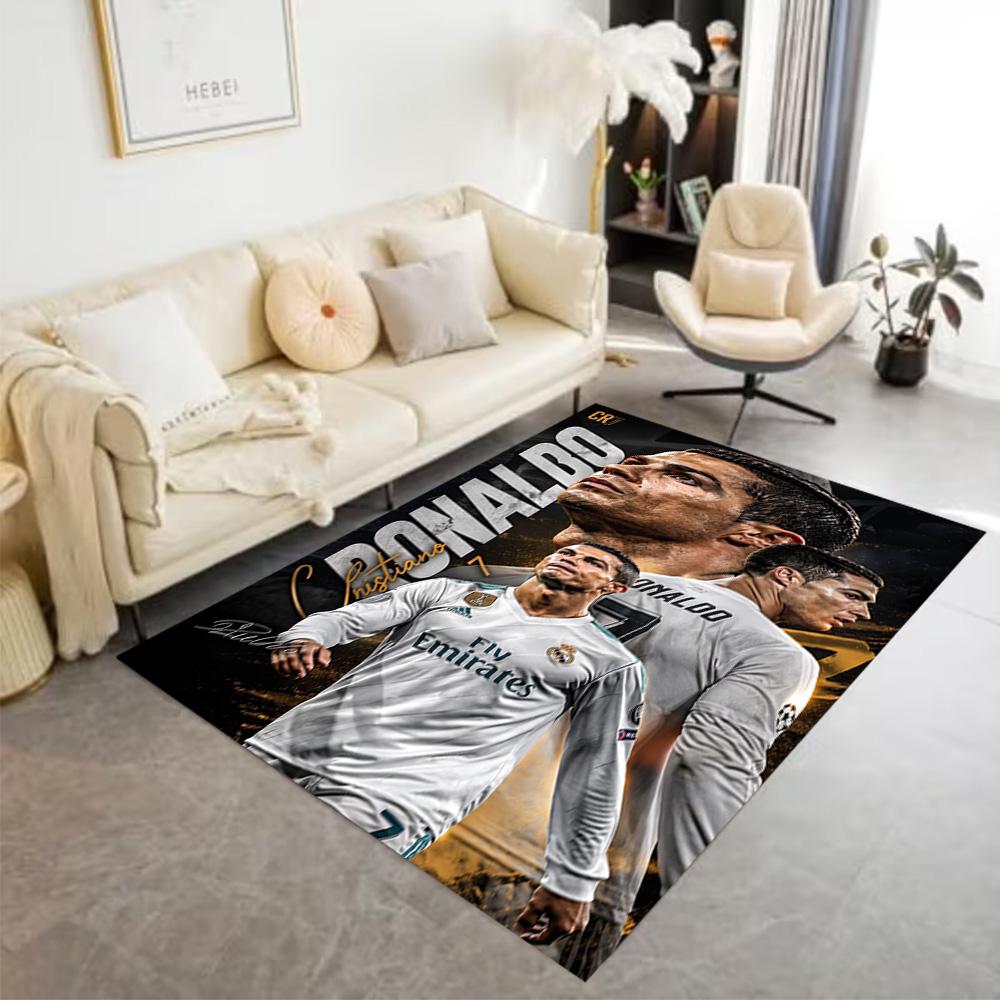 Ronaldo's Legacy Soccer Carpet Design for Outdoor Dormitory Balcony Decorate Room Antislip Carpet Anime Office Decor
