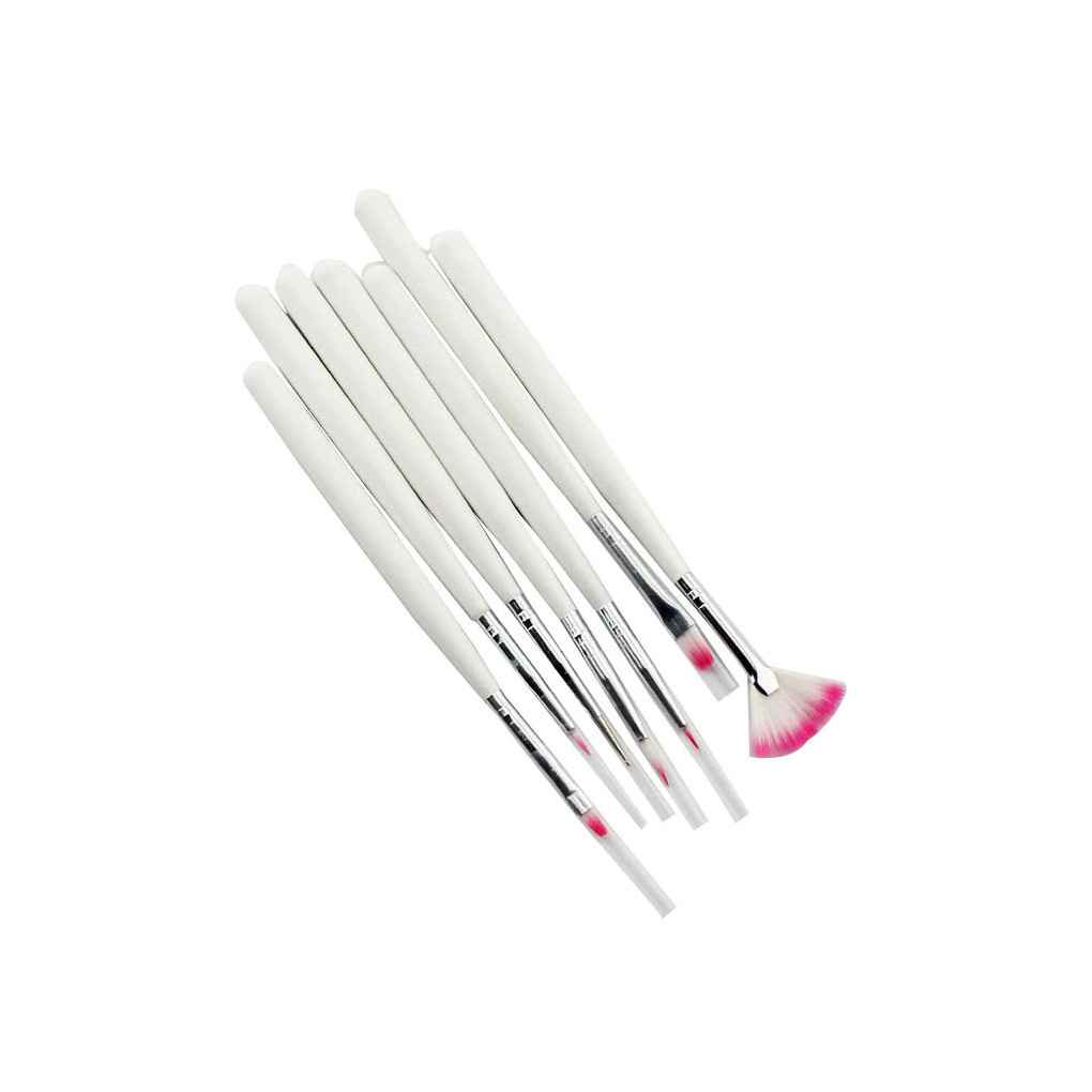 7pcs/set Nail Painting Brushes UV Gel Acrylic Nail Art Brush Manicure Brush P