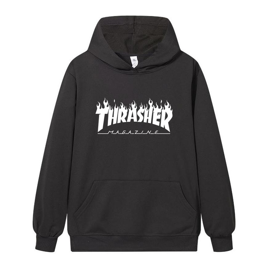 W02-4 Unisex Thrasher Liesmas Apdrukas Hūdijs