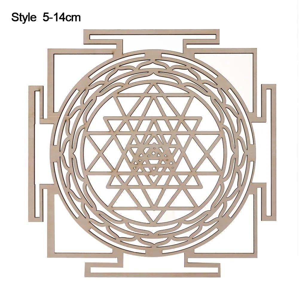 Flower Of Life Energy Mat Slice Wood Base Wooden Wall Sign Laser Cut Handmade Coasters Making Sacred Geometry Ornament Decor