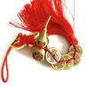 Pure Copper Five Emperors Coins & Bagua Gourd Pendant for Fortune, Health, and Feng Shui Blessing (7cm)