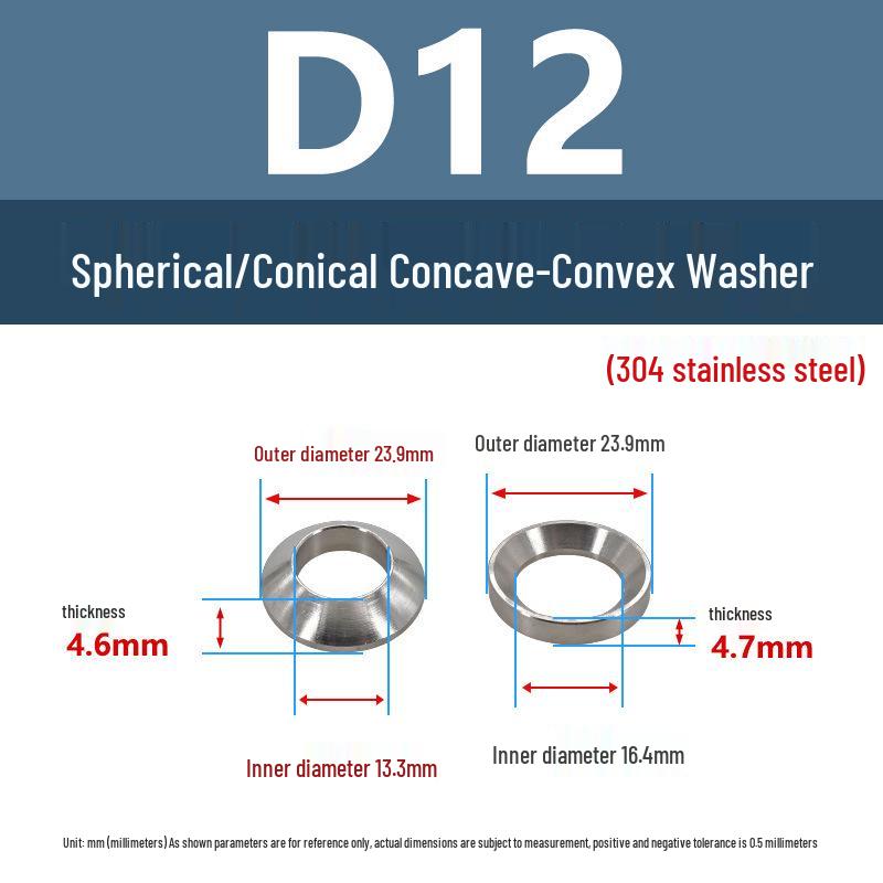 304 Stainless Steel Spherical Tapered Gasket - Concave-Convex Combination