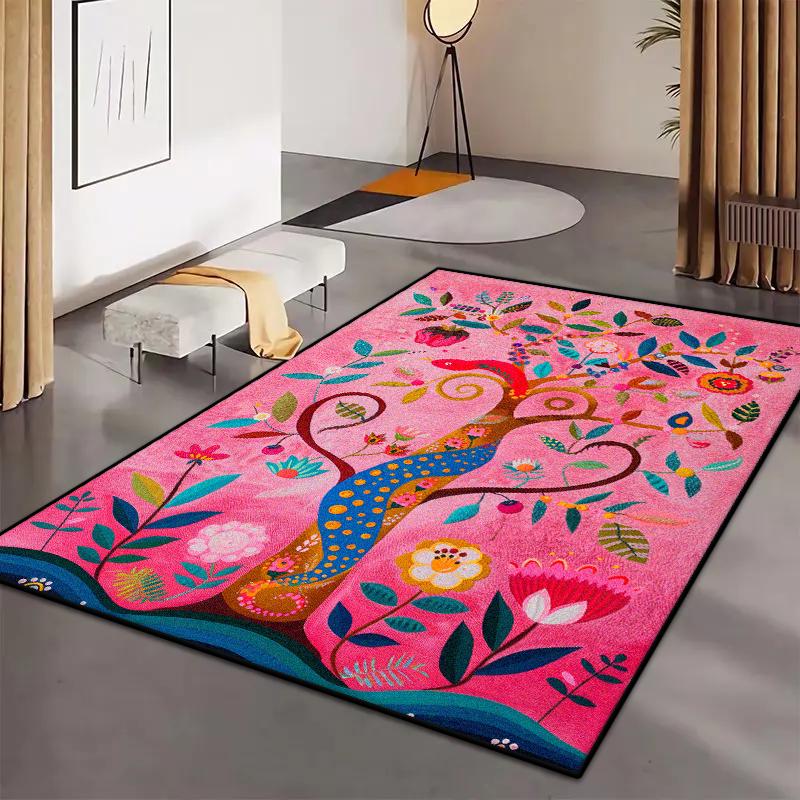 American Abstract Living Room Carpet Modern Decoration Bedroom Bedside Large Rugs Easy Clean Bathroom Non-slip Entrance Door Mat