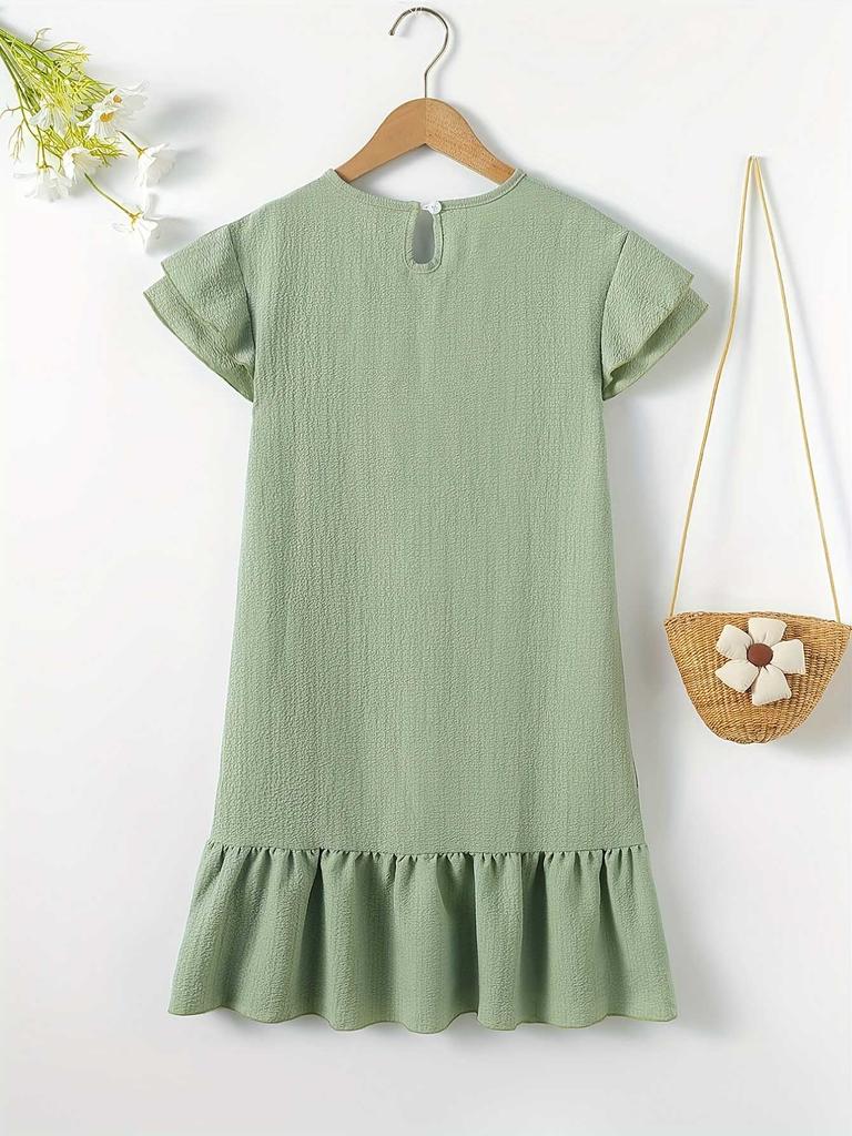Girls Summer Boho Sun Dress, Tween Ruffles Tiered Dresses Size 5-14 Years