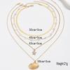 European Shell Layered Necklace Set: Fashionable Beach-Inspired Jewelry for Women