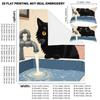3Pcs Bedding Pillowcase Quilt Cover Set Cartoon Style Black Cat 2D Digital Printing Suitable For Bedroom Hotel Dormitory Decor