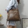 Women's New PU Soft Leather Backpack, Cross-border, Large Capacity, Casual Travel, Simple Style, Student Backpack